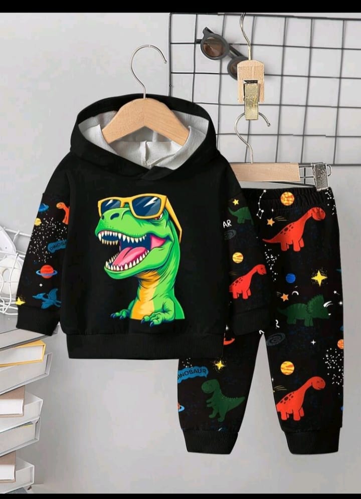 "Navy Dragon" Baby Winter Hoodies And Joggers Set