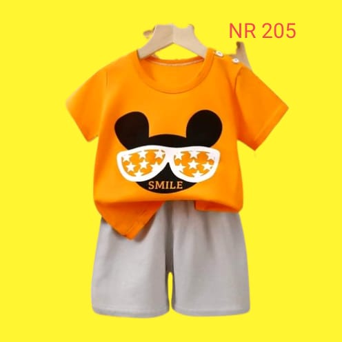 "Yellow Sunglass"Short Sleeve Summer Baby T-Shirt set